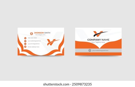 Business Card Design, Professional Minimalist Modern Business Card Template.