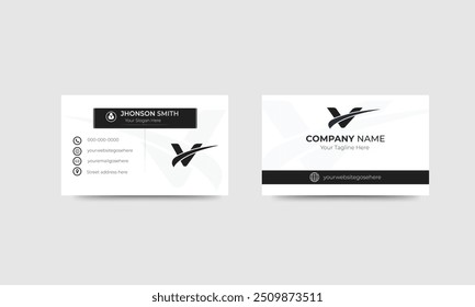 Business Card Design, Professional Minimalist Modern Business Card Template.