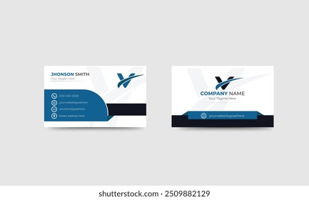 Business Card Design, Professional Minimalist Modern Business Card Template.
