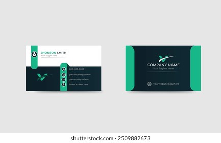 Business Card Design, Professional Minimalist Modern Business Card Template.