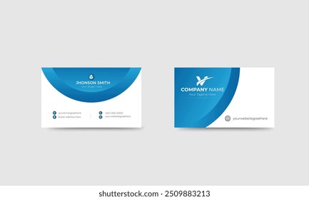Business Card Design, Professional Minimalist Modern Business Card Template.