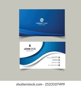 Business Card Design, Professional Minimalist Business Card Template.