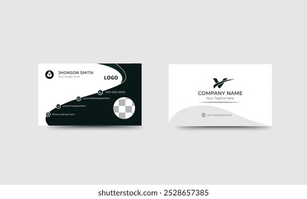 Business Card Design, Professional Minimalist Modern Business Card Template.