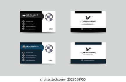 Business Card Design, Professional Minimalist Modern Business Card Template.