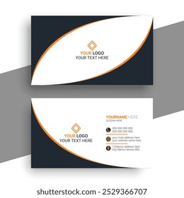 Business Card Design, Professional Minimalist Business Card Template.