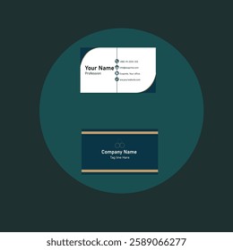 Business Card Design, Professional Minimalist visiting Card Template.