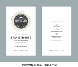 Business Card Design And Royal Logo Template. Flourishes Calligraphic Elegant Ornament Lines. Luxury Logo, Crest Logo, Ornament Logo, Vintage Logo, Logo Design, Boutique Logo, Vector Decoration.