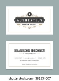 Business Card Design and Royal Logo Template. Flourishes Calligraphic Elegant Ornament lines. Luxury Logo, Crest Logo, Ornament Logo, Vintage logo, Logo Design, Boutique Logo, Vector Decoration.