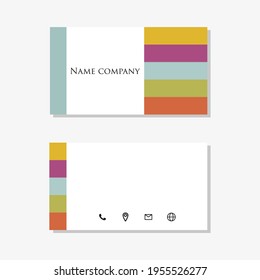 Business card design. Business schedule. Business card for business. Color abstraction. Vector illustration