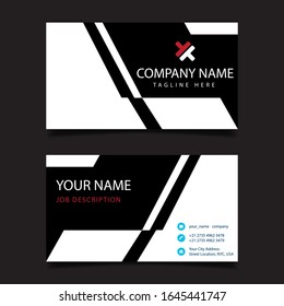 Plantilla de conjunto de diseño de tarjeta de presentación para el estilo corporativo de la empresa