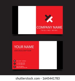 Business card design set template for company corporate style