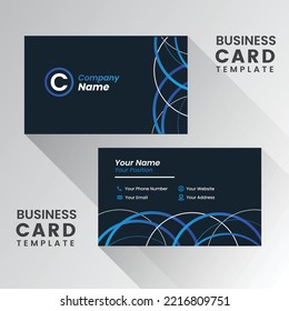 Business card design set template for company corporate style.