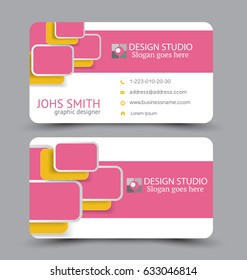 Business card. Design set template for company corporate style. Vector illustration