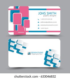 Business card. Design set template for company corporate style. Vector illustration