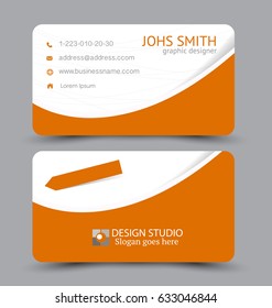 Business card. Design set template for company corporate style. Vector illustration
