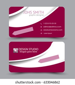 Business card. Design set template for company corporate style. Vector illustration