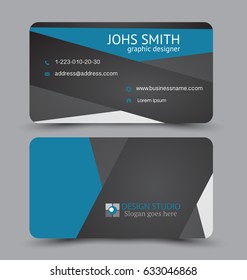 Business card. Design set template for company corporate style. Vector illustration