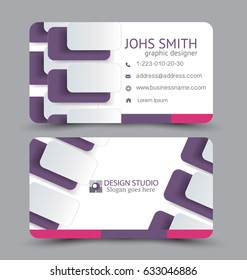 Business card. Design set template for company corporate style. Vector illustration