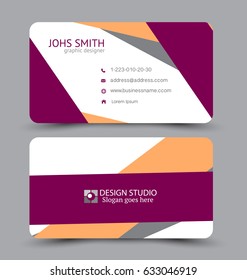 Business card. Design set template for company corporate style. Vector illustration