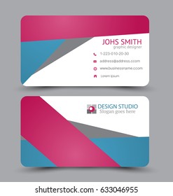 Business card. Design set template for company corporate style. Vector illustration