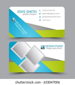 Business card. Design set template for company corporate style. Vector illustration