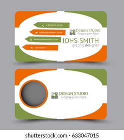 Business card. Design set template for company corporate style. Vector illustration