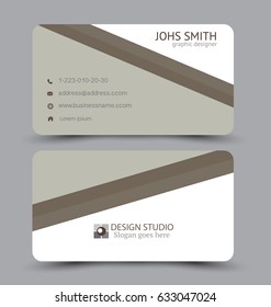 Business card. Design set template for company corporate style. Vector illustration