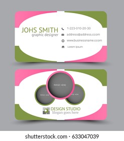 Business card. Design set template for company corporate style. Vector illustration