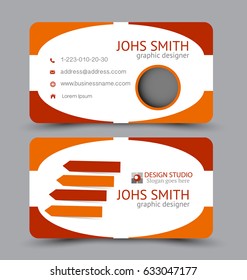 Business card. Design set template for company corporate style. Vector illustration