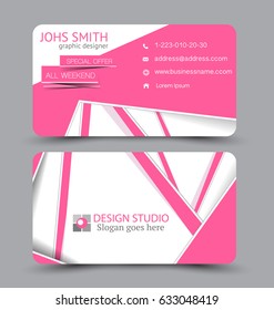 Business card. Design set template for company corporate style. Vector illustration
