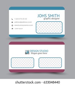 Business card. Design set template for company corporate style. Vector illustration