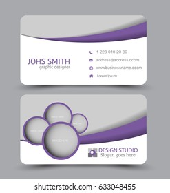 Business card. Design set template for company corporate style. Vector illustration