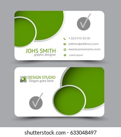 Business card. Design set template for company corporate style. Vector illustration