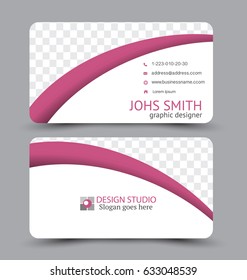 Business card. Design set template for company corporate style. Vector illustration