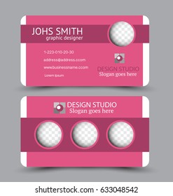 Business card. Design set template for company corporate style. Vector illustration