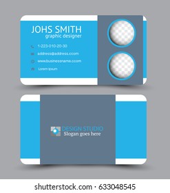 Business card. Design set template for company corporate style. Vector illustration