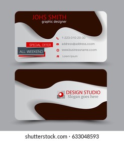 Business card. Design set template for company corporate style. Vector illustration