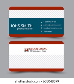 Business card. Design set template for company corporate style. Vector illustration