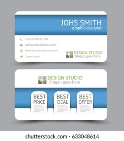 Business card. Design set template for company corporate style. Vector illustration