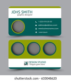 Business card. Design set template for company corporate style. Vector illustration