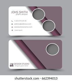 Business card. Design set template for company corporate style. Vector illustration.