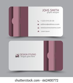 Business card. Design set template for company corporate style. Vector illustration.