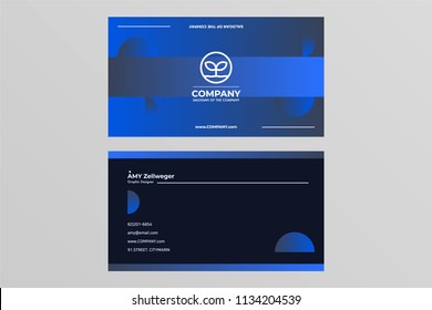 Business card design Simple and modern