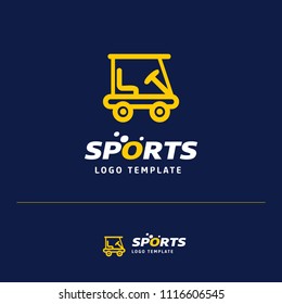 Business card design with  sports  logo and blue theme vector 