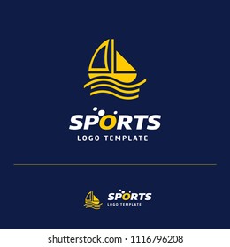 Business card design with  sports  logo and blue theme vector 