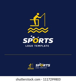 Business card design with  sports  logo and blue theme vector 