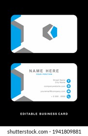 Business card design template for business
