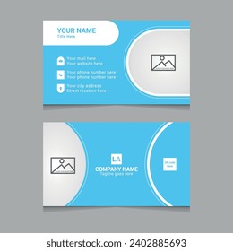 A business card design template.