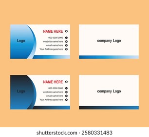 Business card design template card