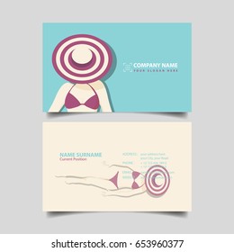 Business card design template. 